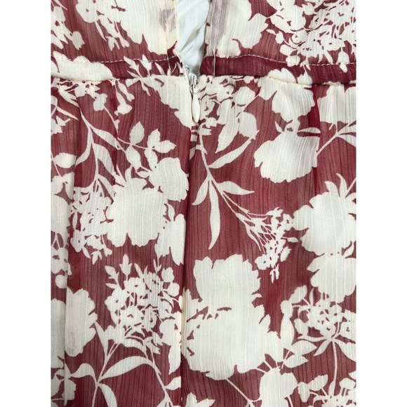 By Together Dress Burgundy Floral Flowy Large Mini - Picture 9 of 16